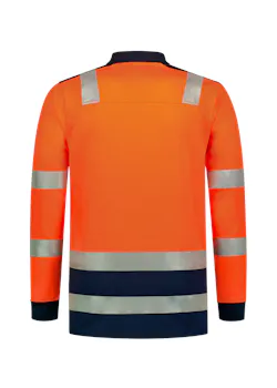 Tricorp 203008 Poloshirt High Vis Bicolor Lange Mouw UV-Bescherming miniatuur